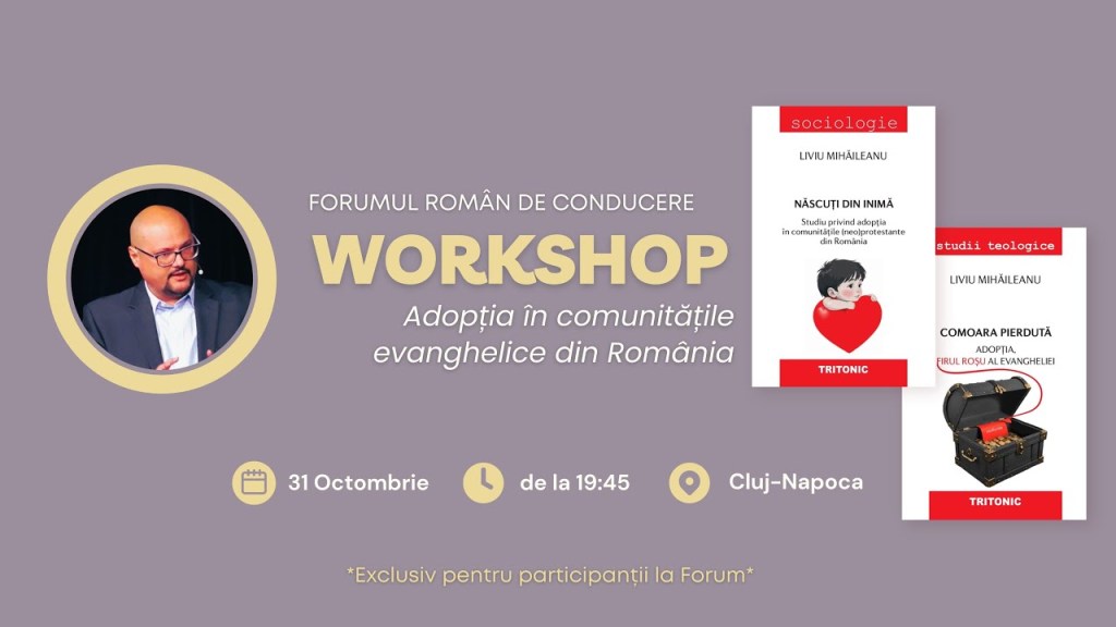 „Născuți din inimă” și „Comoara pierdută” la Forumul Român de Conducere de la Cluj Napoca
